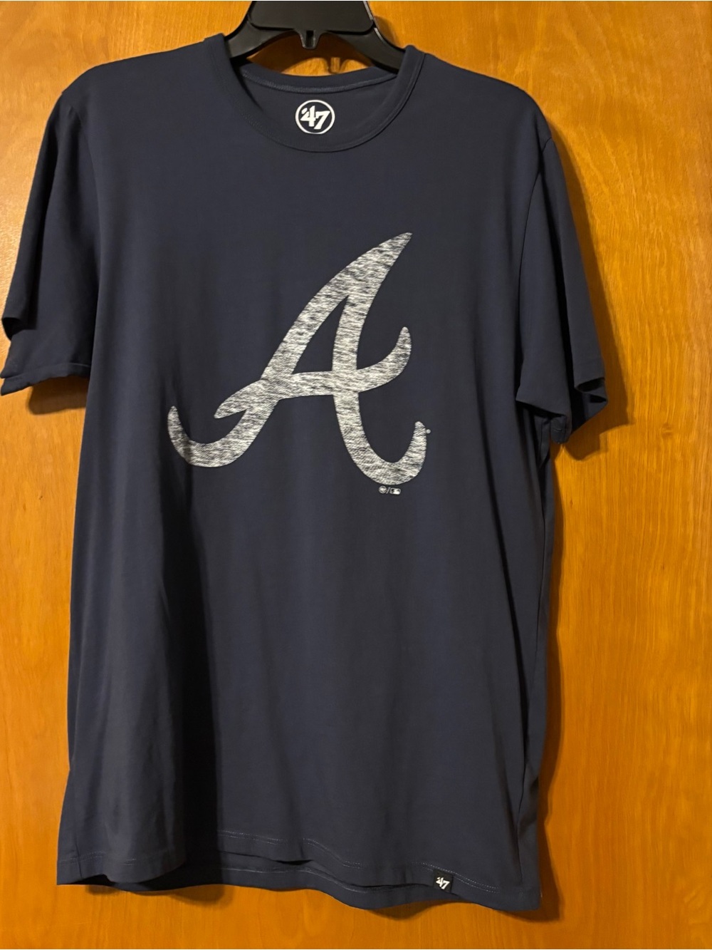 '47 Men's Navy Blue Atlanta A Logo T-Shirt